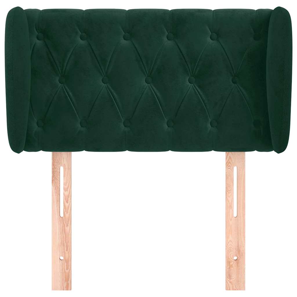 Tête de lit avec oreilles Vert foncé 83x23x78/88 cm Velours - XIOS