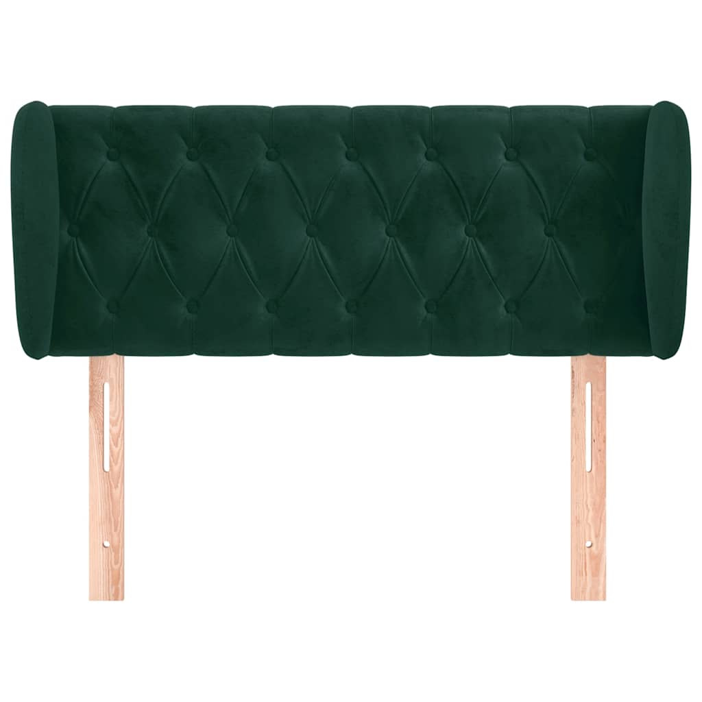 Tête de lit avec oreilles Vert foncé 93x23x78/88 cm Velours - XIOS