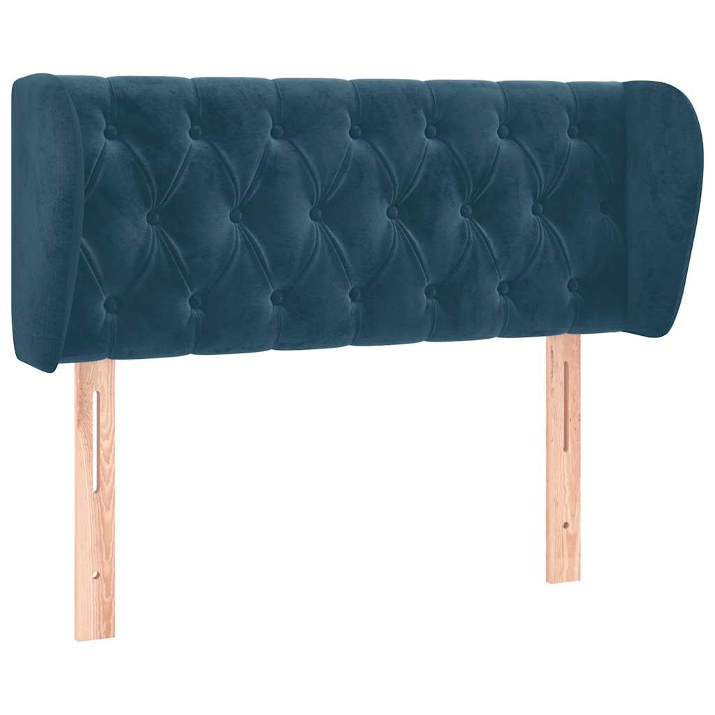 Tête de lit avec oreilles Bleu foncé 93x23x78/88 cm Velours - XIOS