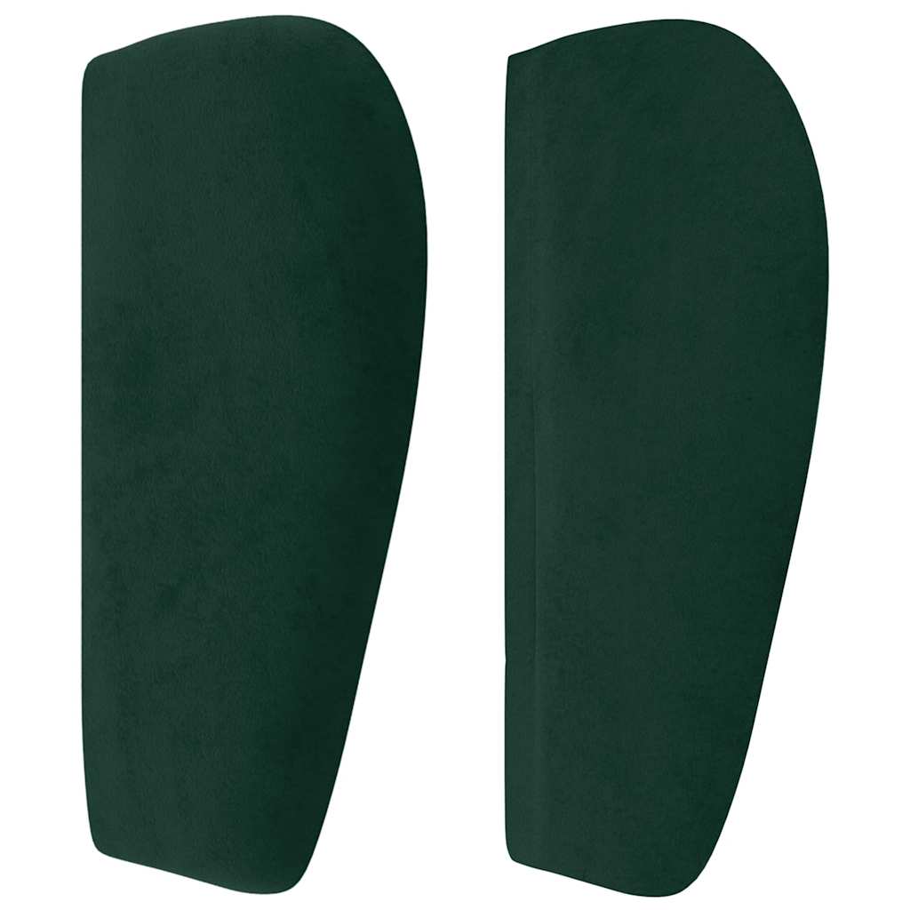 Tête de lit avec oreilles Vert foncé 103x23x78/88 cm Velours - XIOS