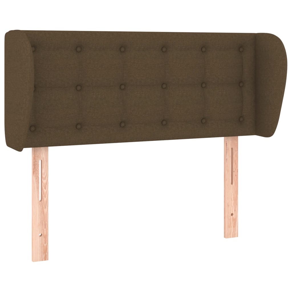 Tête de lit avec oreilles Marron foncé 93x23x78/88 cm Tissu - XIOS