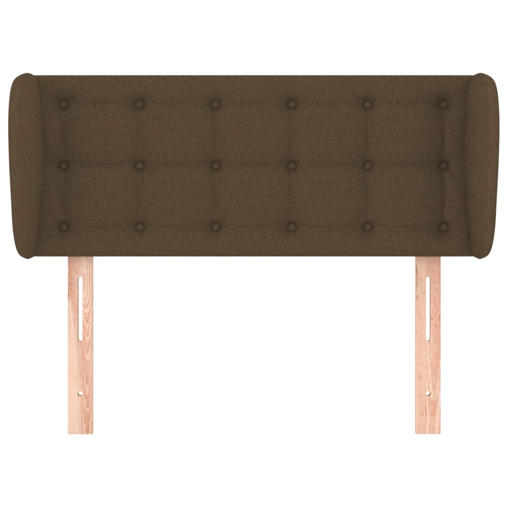 Tête de lit avec oreilles Marron foncé 93x23x78/88 cm Tissu - XIOS