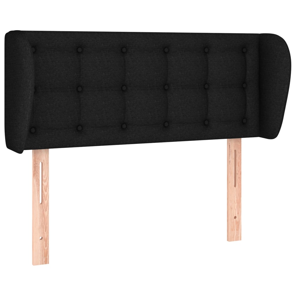 Tête de lit avec oreilles Noir 103x23x78/88 cm Tissu - XIOS