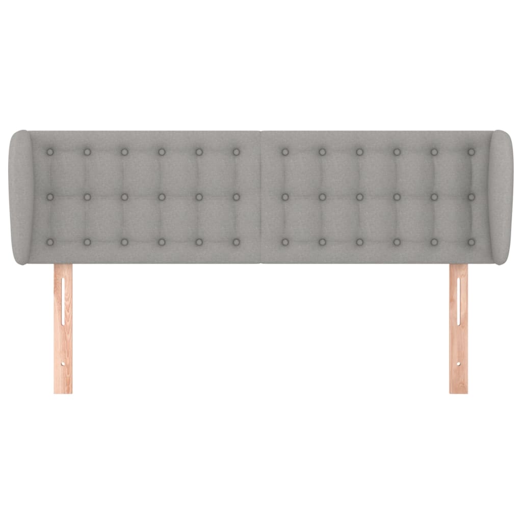 Tête de lit avec oreilles Gris clair 147x23x78/88 cm Tissu - XIOS