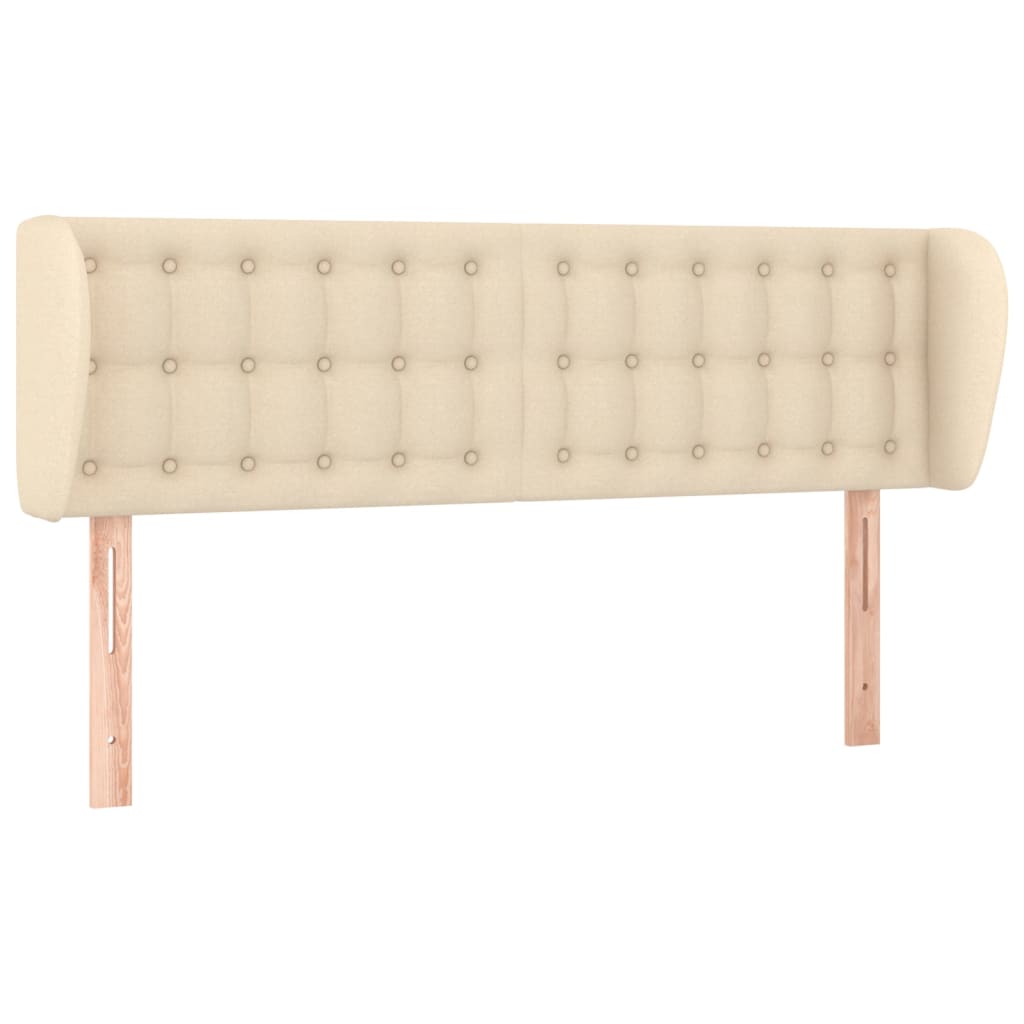 Tête de lit avec oreilles Crème 147x23x78/88 cm Tissu - XIOS