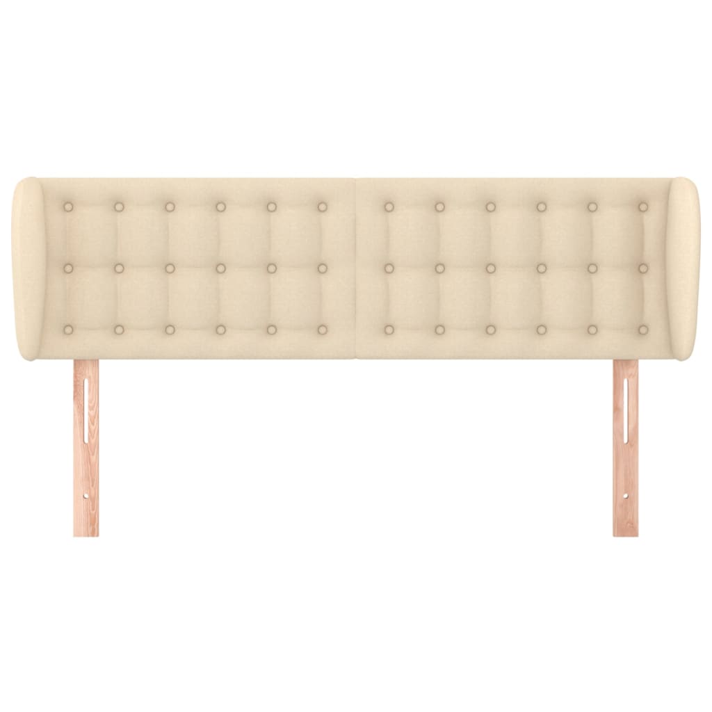 Tête de lit avec oreilles Crème 147x23x78/88 cm Tissu - XIOS