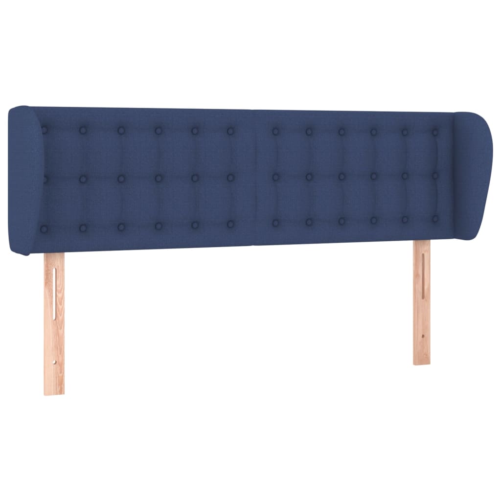 Tête de lit avec oreilles Bleu 147x23x78/88 cm Tissu - XIOS