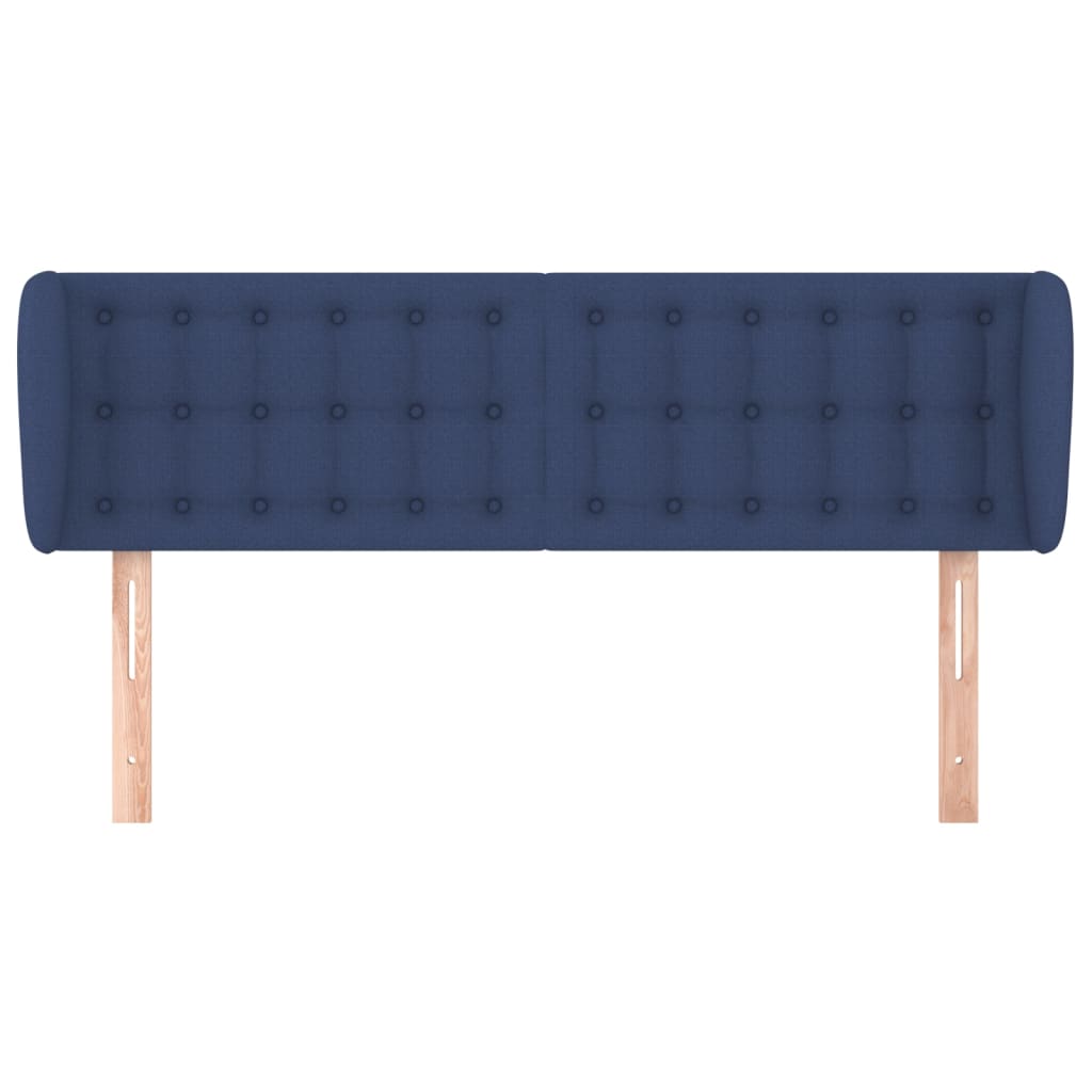 Tête de lit avec oreilles Bleu 147x23x78/88 cm Tissu - XIOS