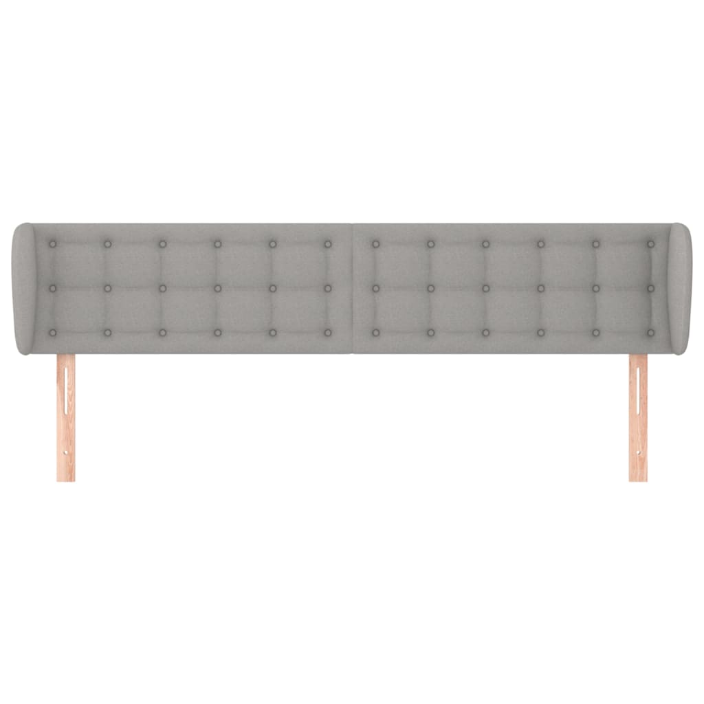 Tête de lit avec oreilles Gris clair 163x23x78/88 cm Tissu - XIOS