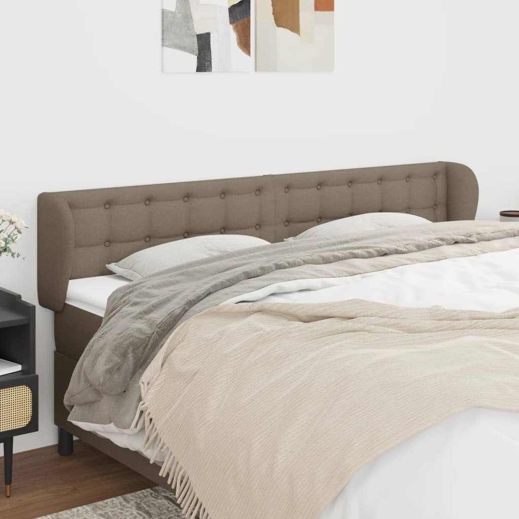Tête de lit avec oreilles Taupe 183x23x78/88 cm Tissu - XIOS
