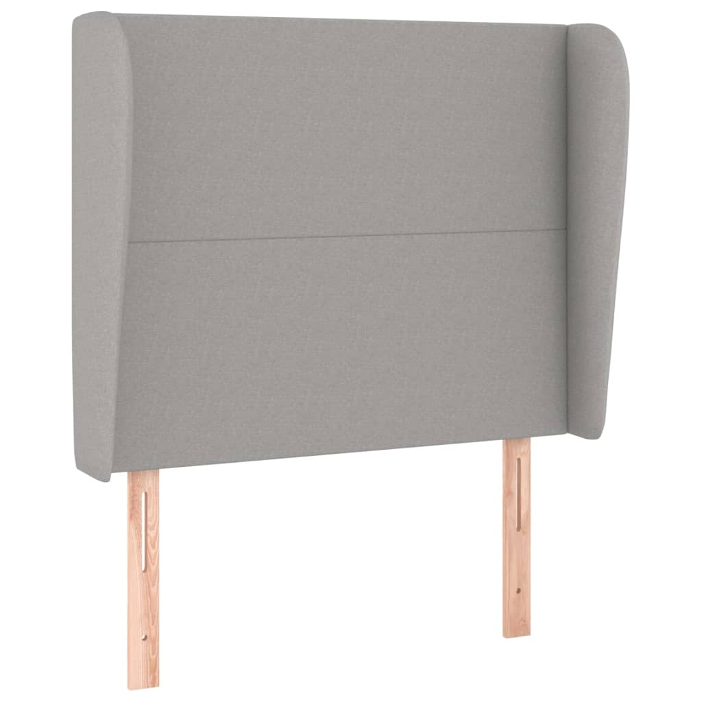 Tête de lit avec oreilles Gris clair 83x23x118/128 cm Tissu - XIOS