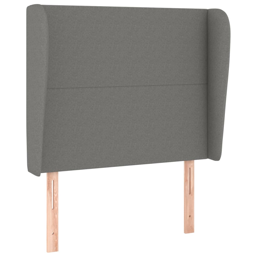 Tête de lit avec oreilles Gris foncé 83x23x118/128 cm Tissu - XIOS