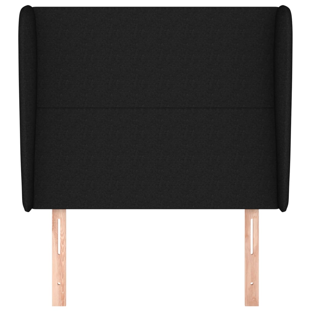 Tête de lit avec oreilles Noir 83x23x118/128 cm Tissu - XIOS