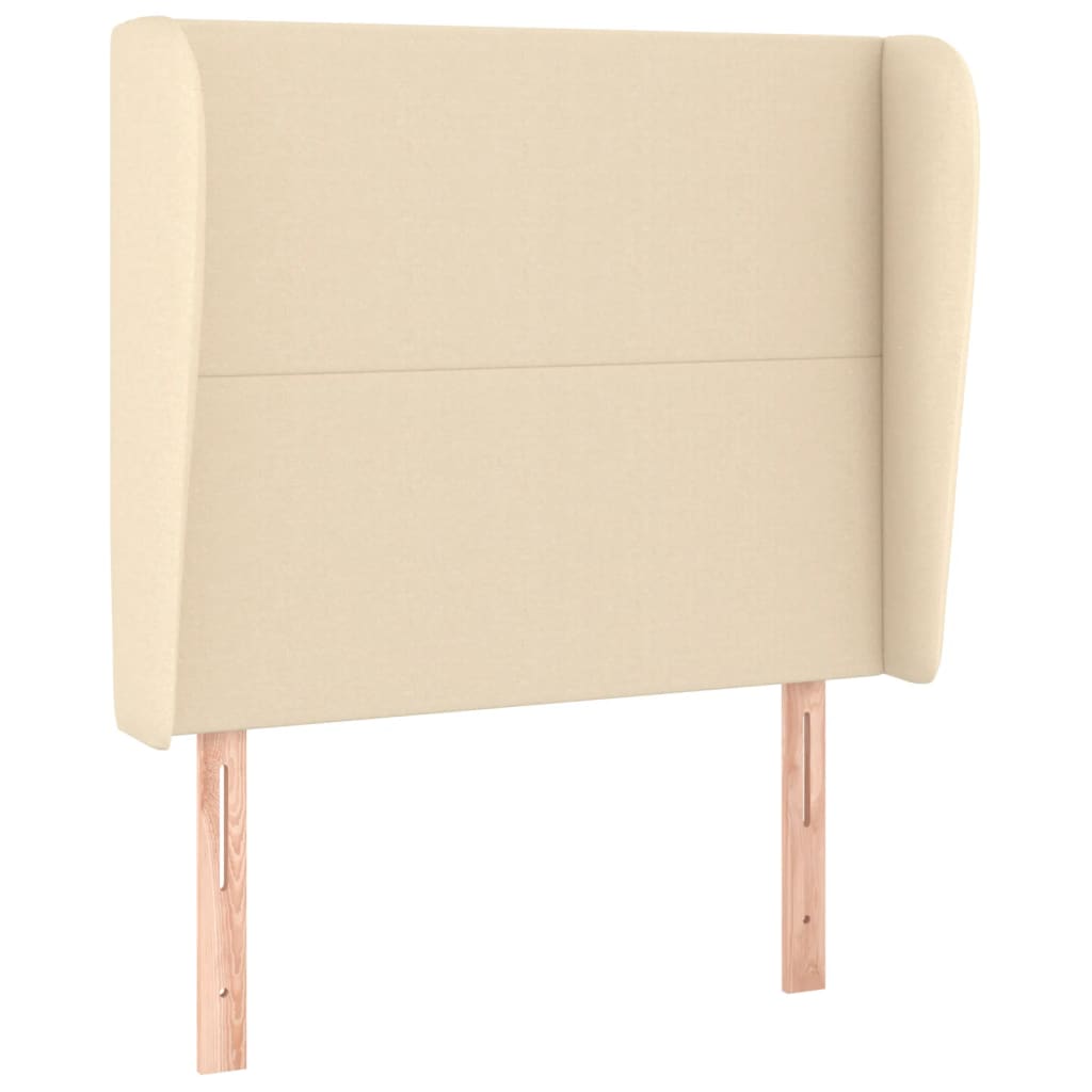 Tête de lit avec oreilles Crème 83x23x118/128 cm Tissu - XIOS