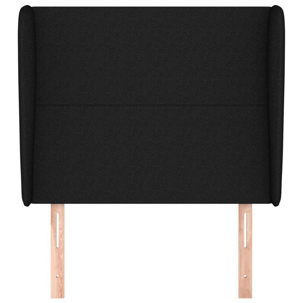 Tête de lit avec oreilles Noir 93x23x118/128 cm Tissu - XIOS