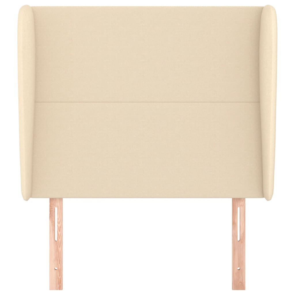 Tête de lit avec oreilles Crème 93x23x118/128 cm Tissu - XIOS