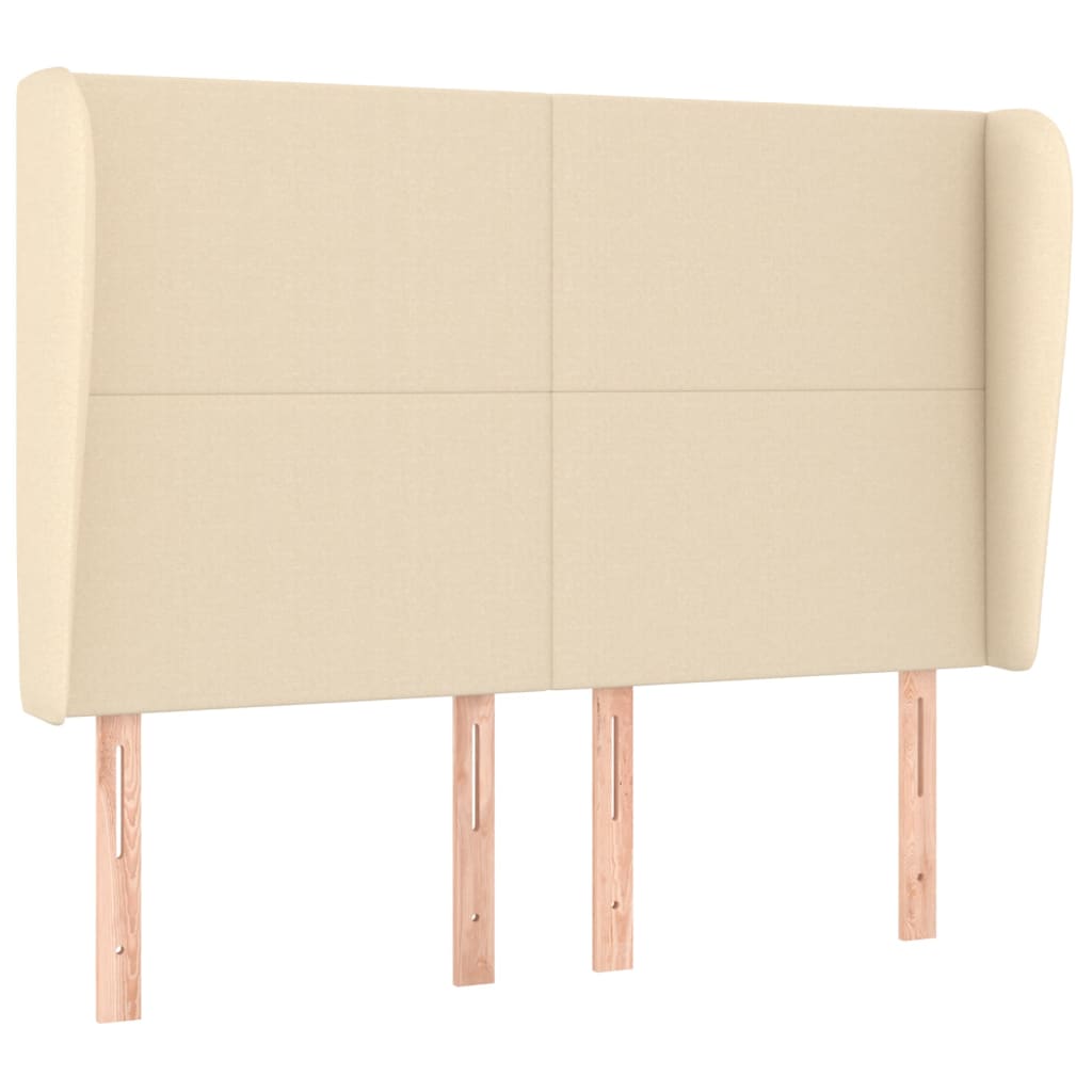 Tête de lit avec oreilles Crème 147x23x118/128 cm Tissu - XIOS