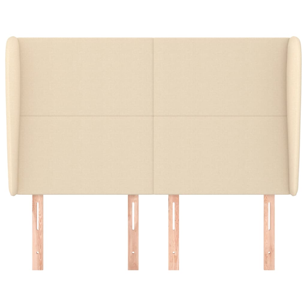 Tête de lit avec oreilles Crème 147x23x118/128 cm Tissu - XIOS