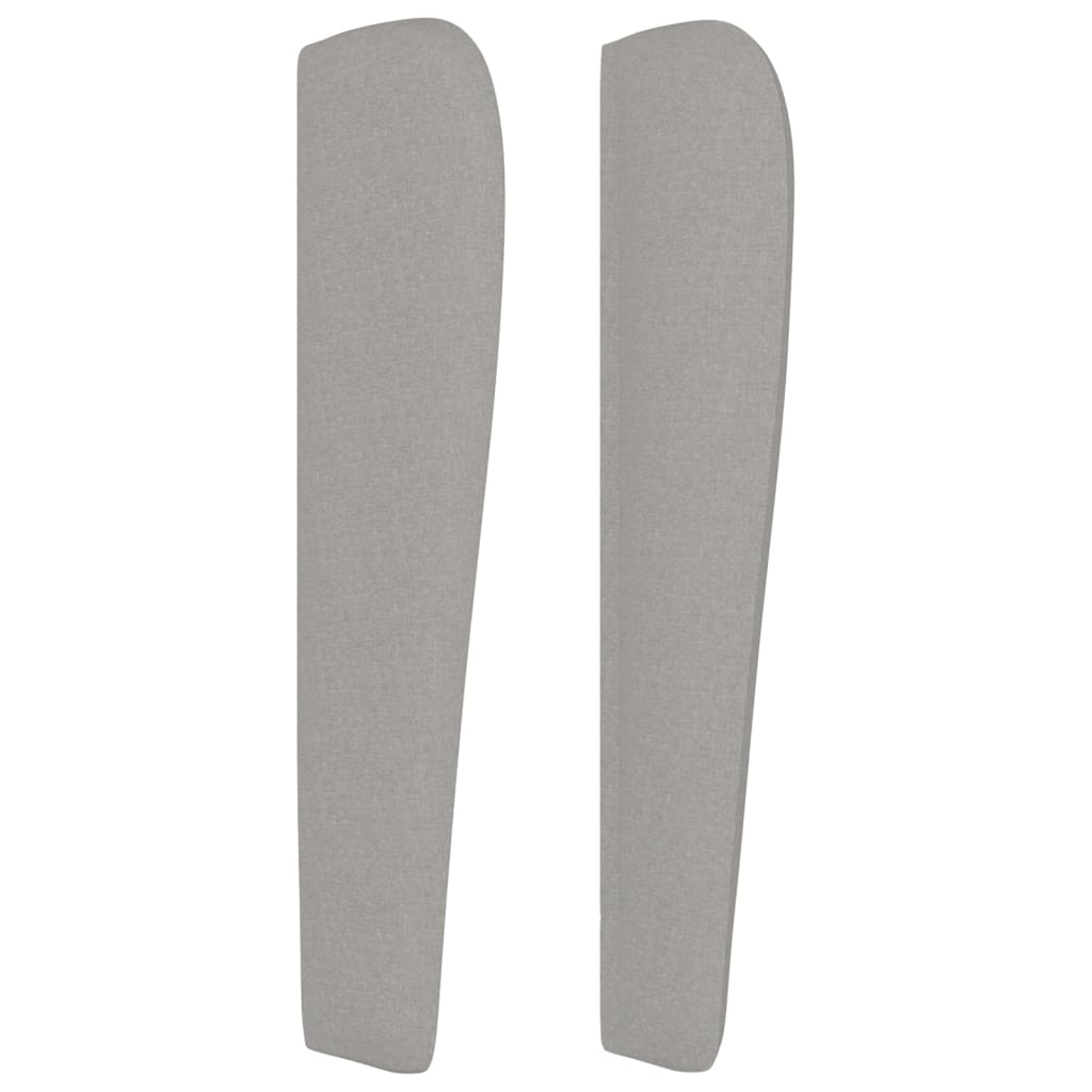 Tête de lit avec oreilles Gris clair 183x23x118/128 cm Tissu - XIOS