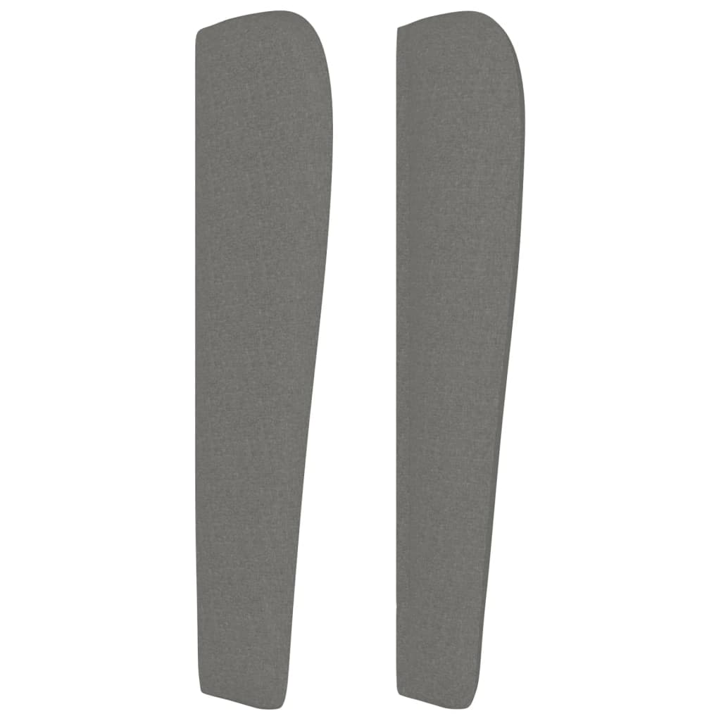 Tête de lit avec oreilles Gris foncé 183x23x118/128 cm Tissu - XIOS