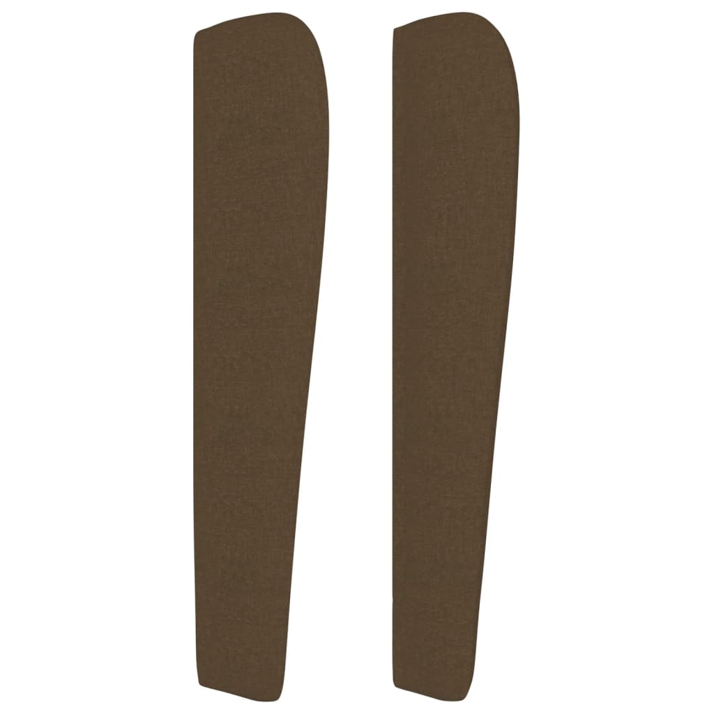 Tête de lit avec oreilles Marron foncé 183x23x118/128 cm Tissu - XIOS