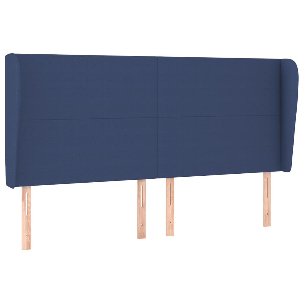 Tête de lit avec oreilles Bleu 183x23x118/128 cm Tissu - XIOS