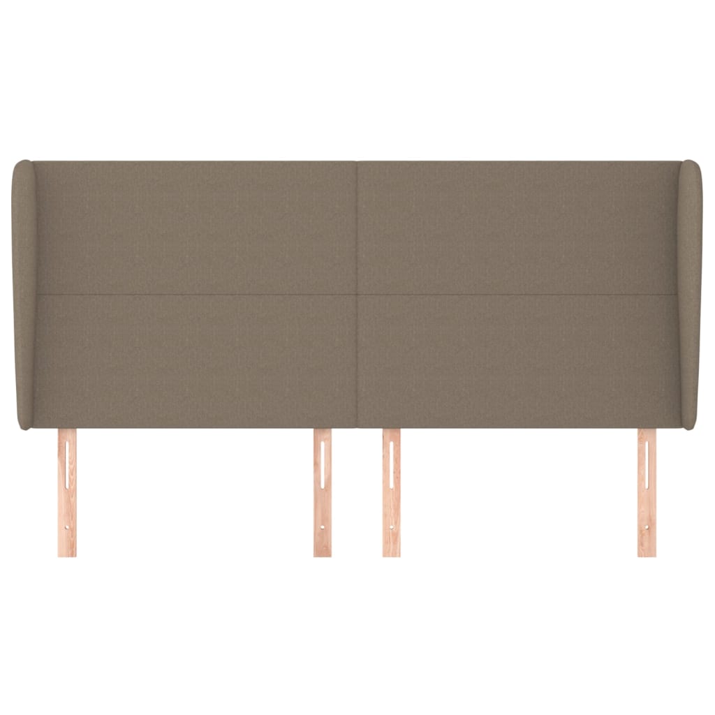 Tête de lit avec oreilles Taupe 203x23x118/128 cm Tissu - XIOS