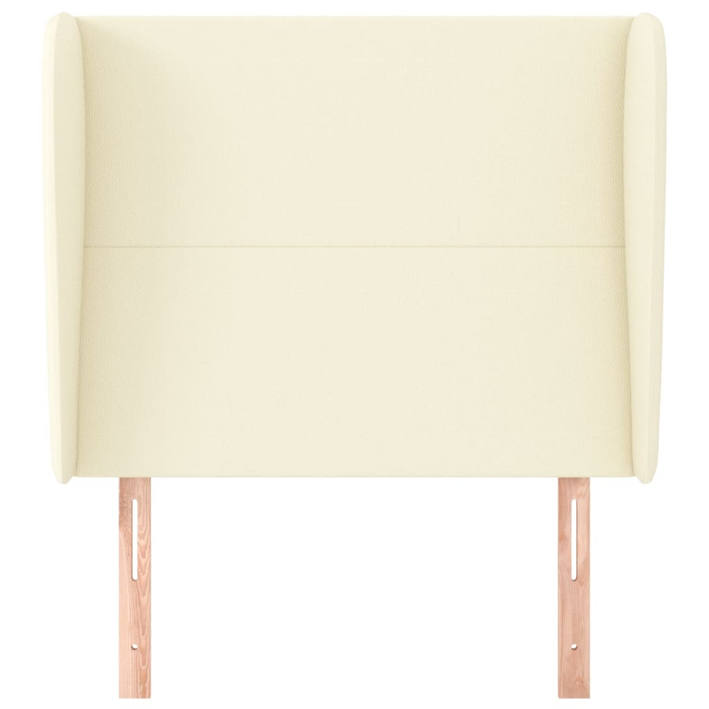 Tête de lit avec oreilles Crème 103x23x118/128 cm Similicuir - XIOS