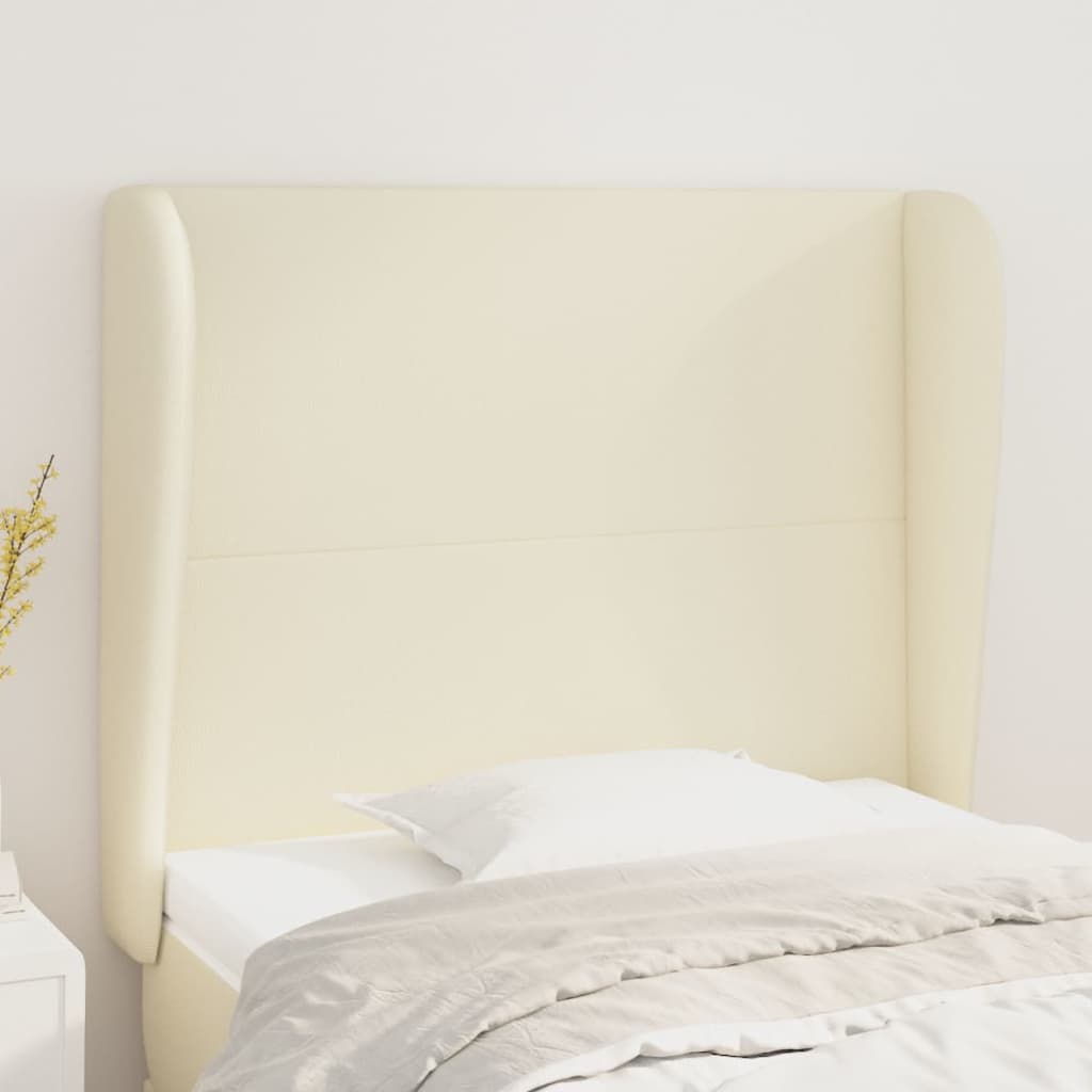 Tête de lit avec oreilles Crème 103x23x118/128 cm Similicuir - XIOS