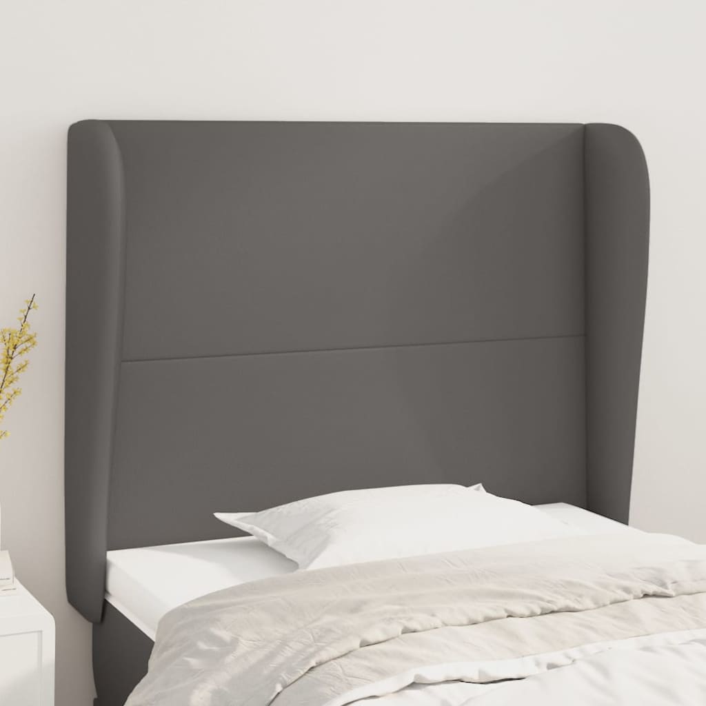 Tête de lit avec oreilles Gris 103x23x118/128 cm Similicuir - XIOS