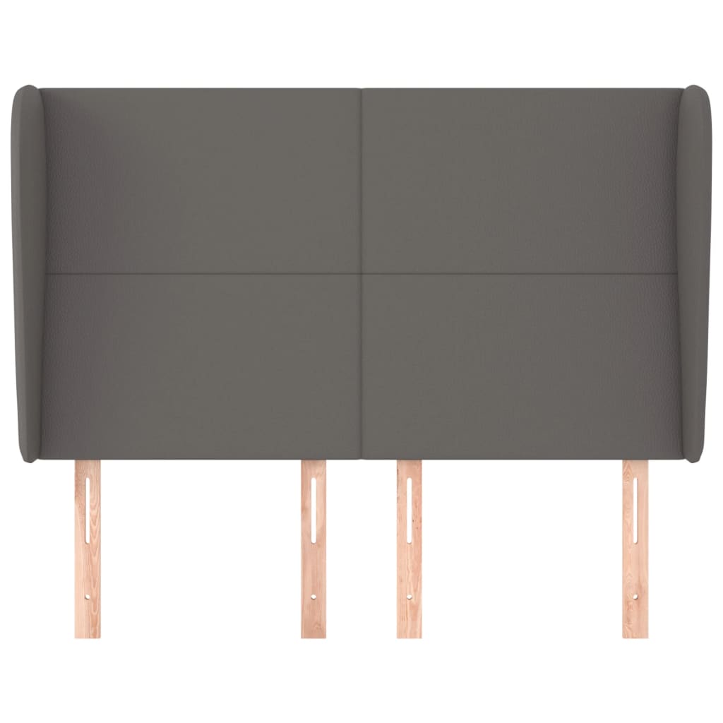 Tête de lit avec oreilles Gris 147x23x118/128 cm Similicuir - XIOS