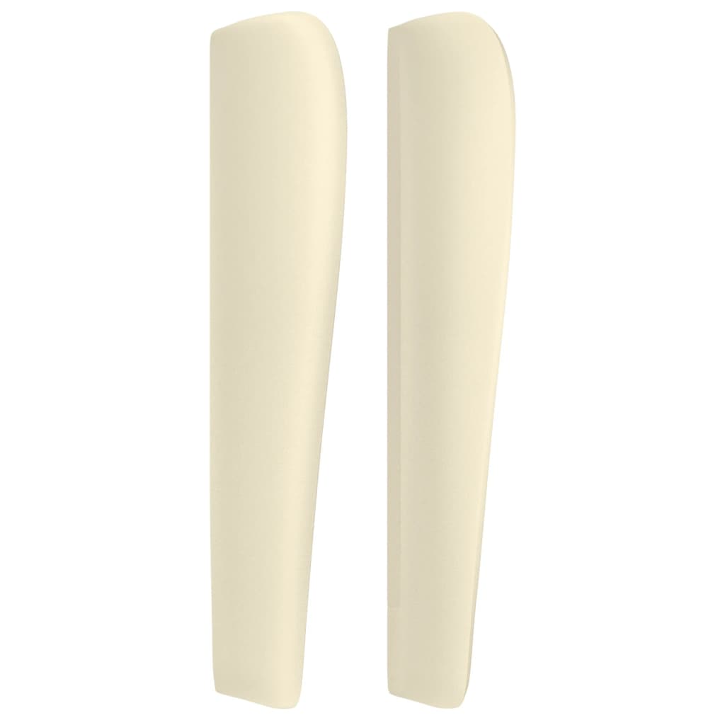 Tête de lit avec oreilles Crème 163x23x118/128 cm Similicuir - XIOS