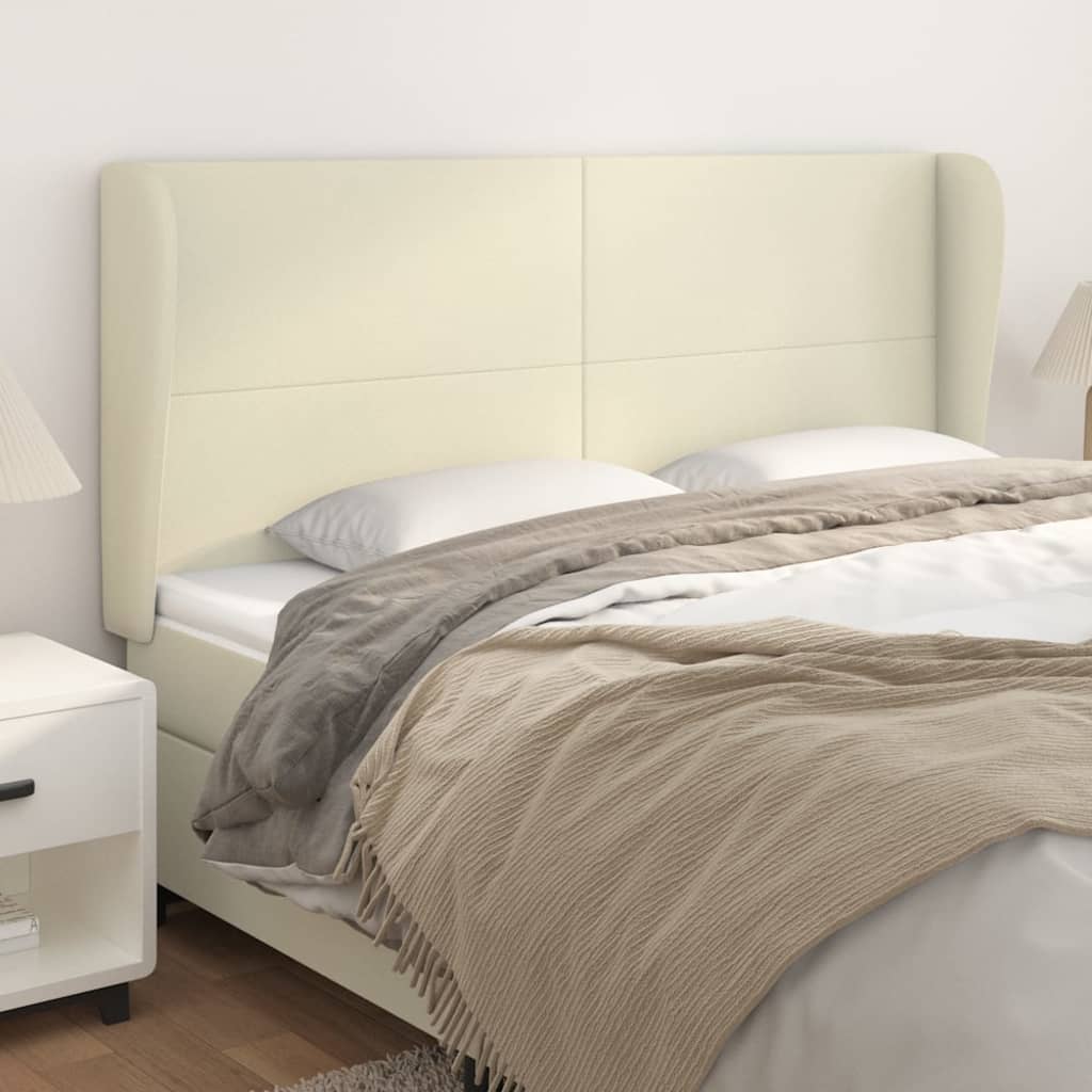 Tête de lit avec oreilles Crème 163x23x118/128 cm Similicuir - XIOS