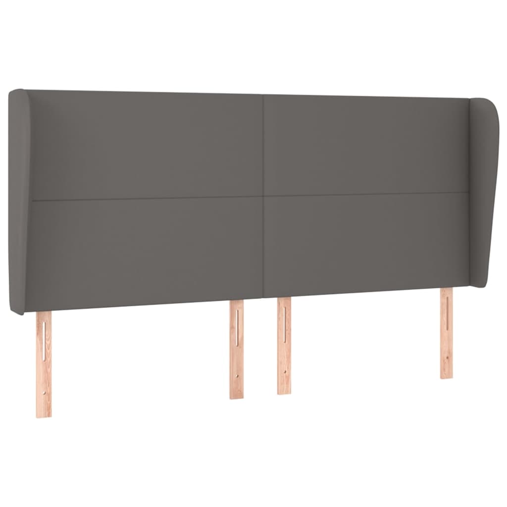 Tête de lit avec oreilles Gris 203x23x118/128 cm Similicuir - XIOS