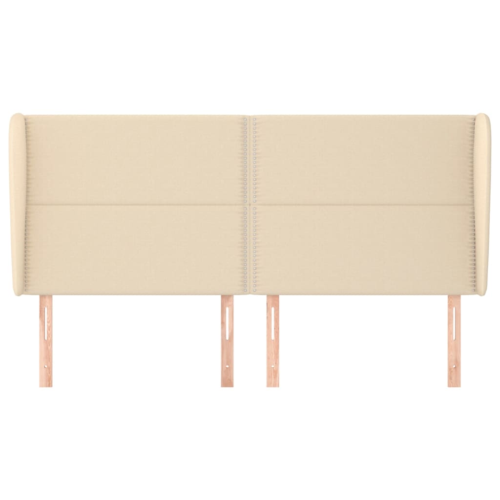 Tête de lit avec oreilles Crème 183x23x118/128 cm Tissu - XIOS