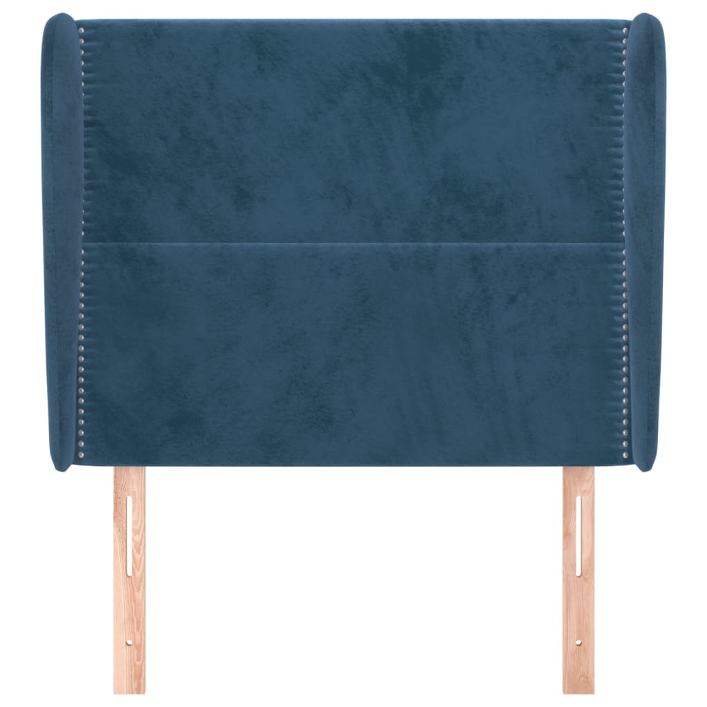 Tête de lit avec oreilles Bleu foncé 93x23x118/128 cm Velours - XIOS