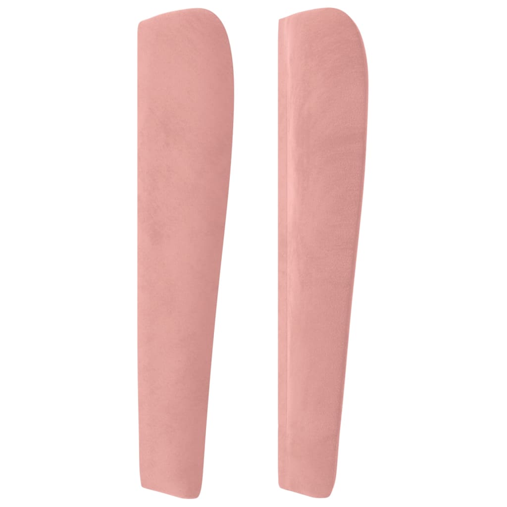 Tête de lit avec oreilles Rose 203x23x118/128 cm Velours - XIOS