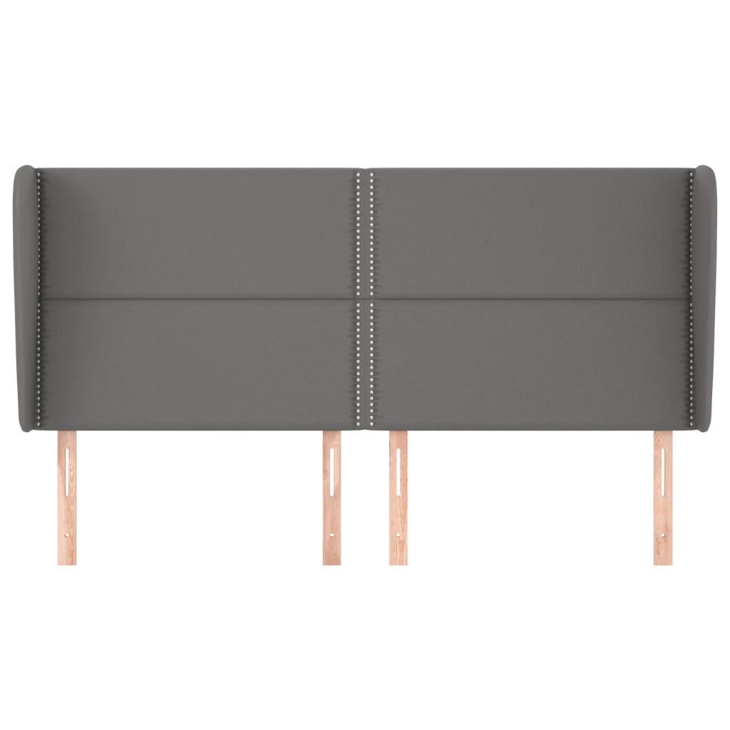 Tête de lit avec oreilles Gris 183x23x118/128 cm Similicuir - XIOS