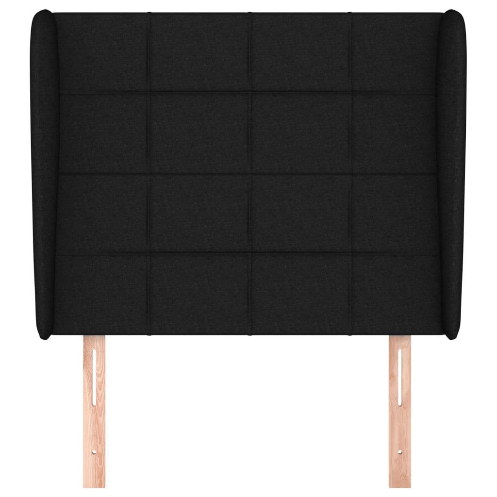 Tête de lit avec oreilles Noir 93x23x118/128 cm Tissu - XIOS