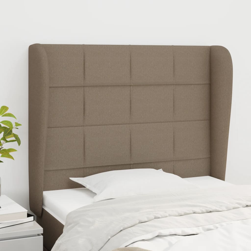 Tête de lit avec oreilles Taupe 93x23x118/128 cm Tissu - XIOS