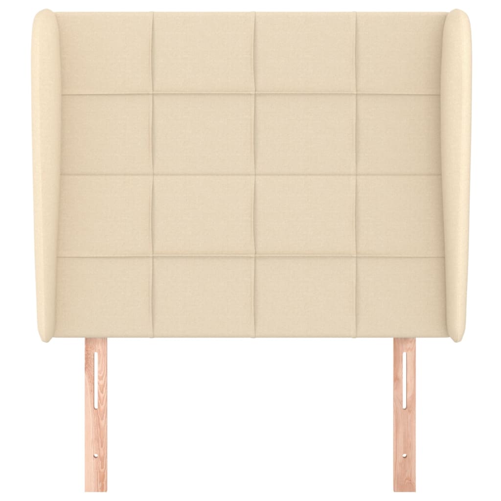 Tête de lit avec oreilles Crème 103x23x118/128 cm Tissu - XIOS