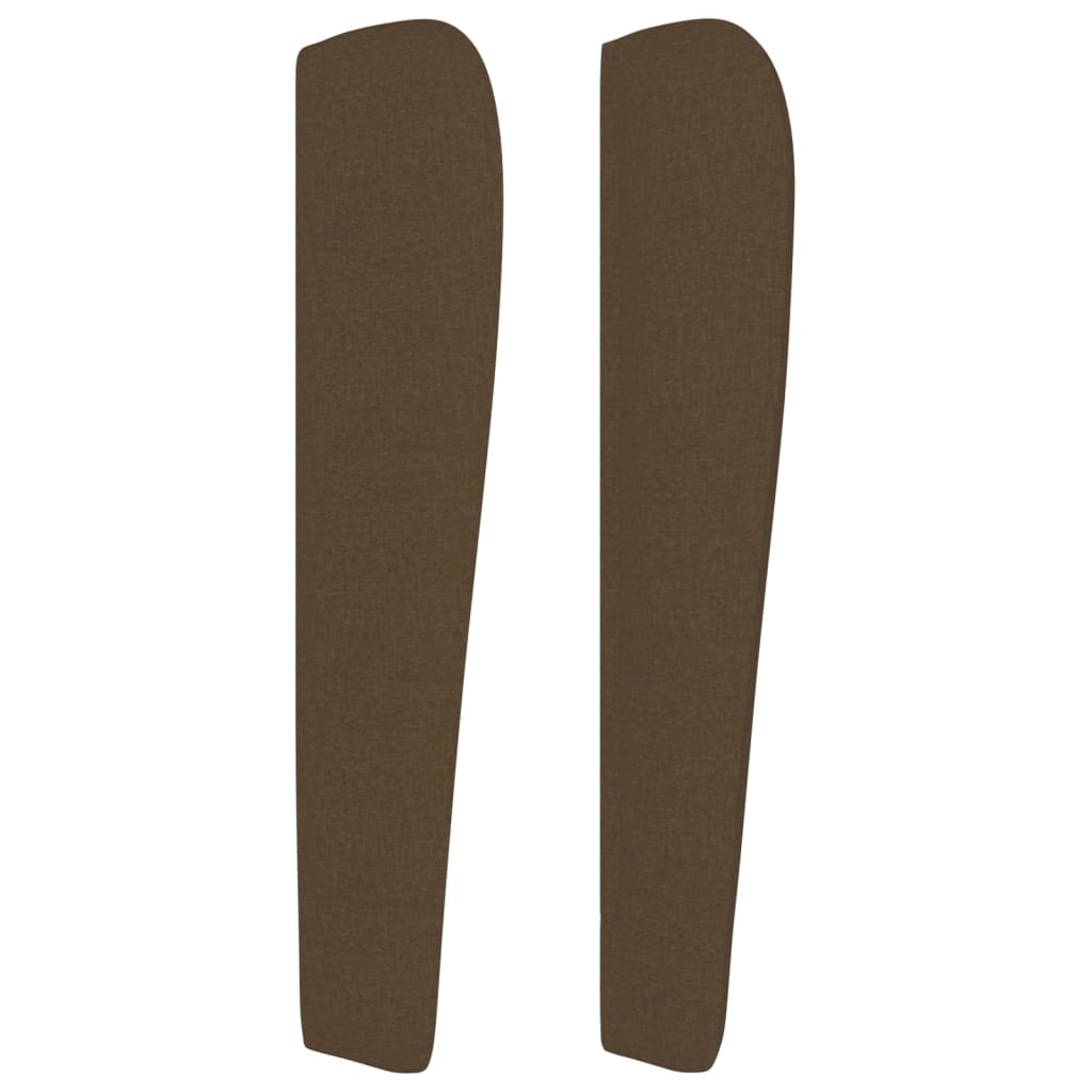 Tête de lit avec oreilles Marron foncé 183x23x118/128 cm Tissu Têtes et pieds de lit vidaXL