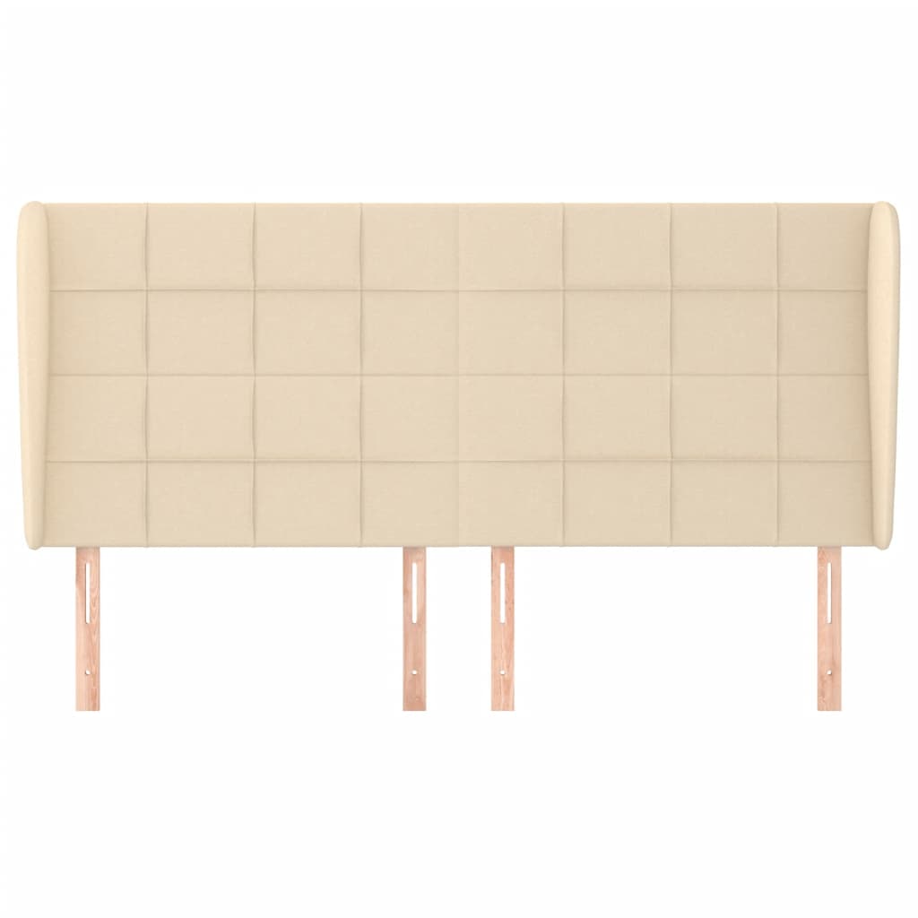 Tête de lit avec oreilles Crème 183x23x118/128 cm Tissu - XIOS