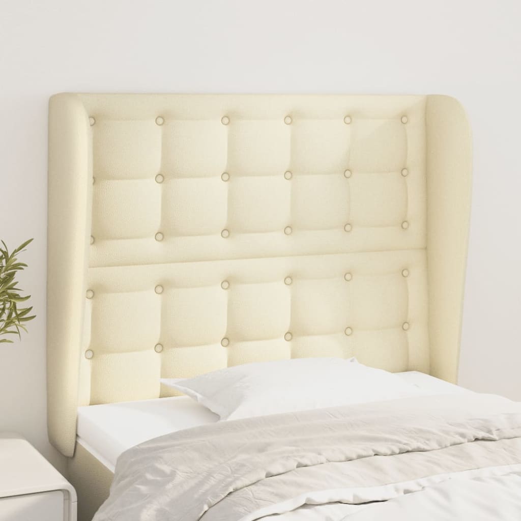 Tête de lit avec oreilles Crème 83x23x118/128 cm Similicuir - XIOS