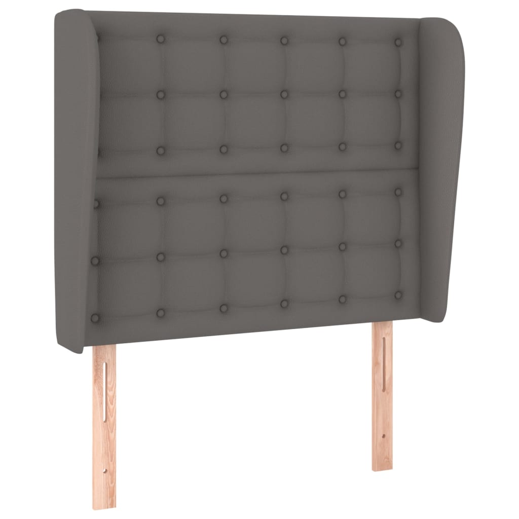 Tête de lit avec oreilles Gris 83x23x118/128 cm Similicuir - XIOS