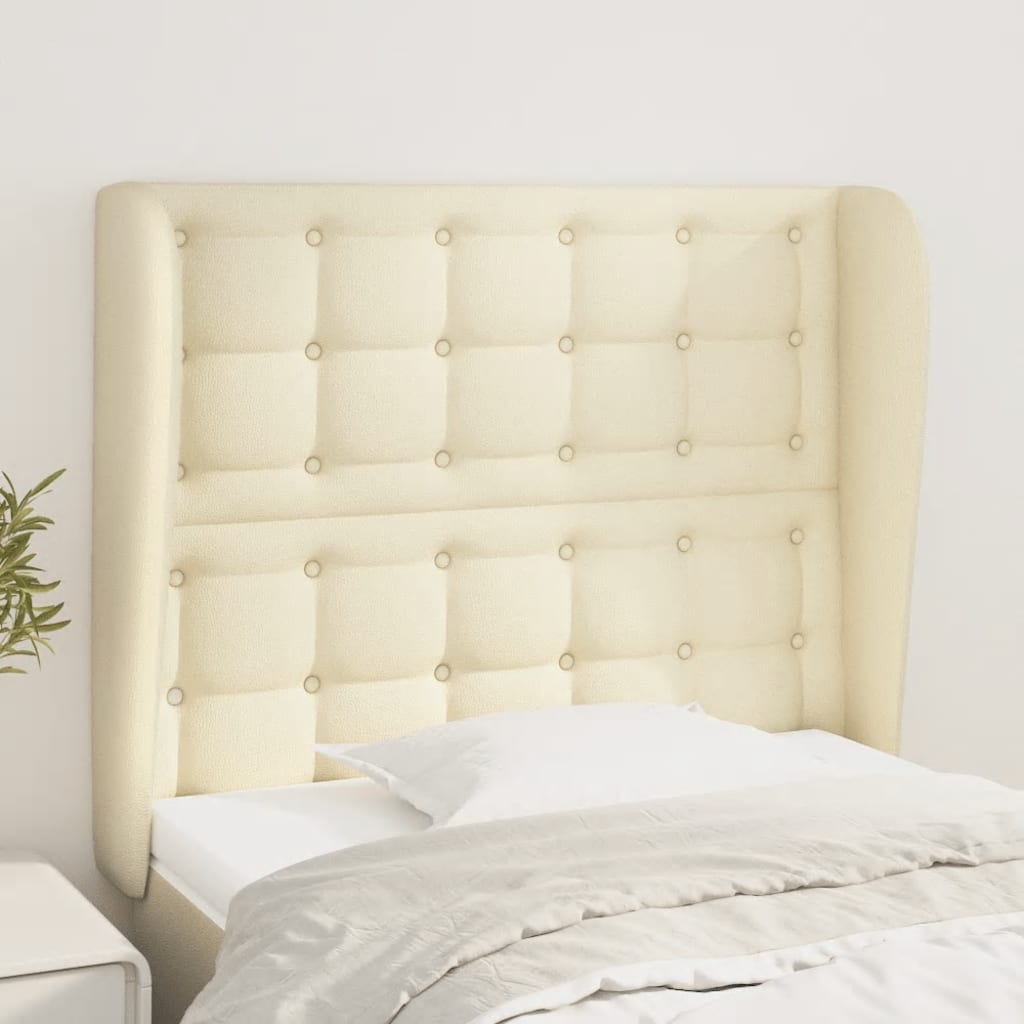 Tête de lit avec oreilles Crème 103x23x118/128 cm Similicuir - XIOS