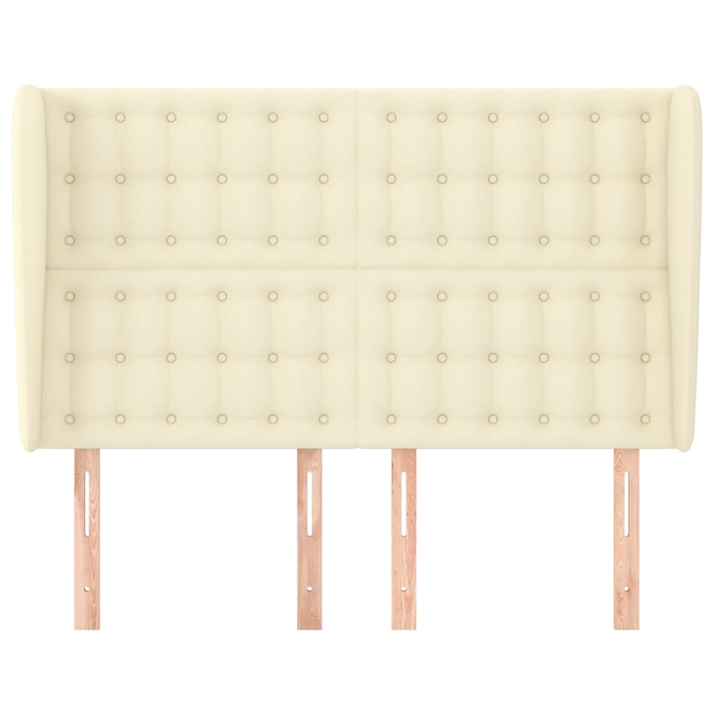 Tête de lit avec oreilles Crème 147x23x118/128 cm Similicuir - XIOS