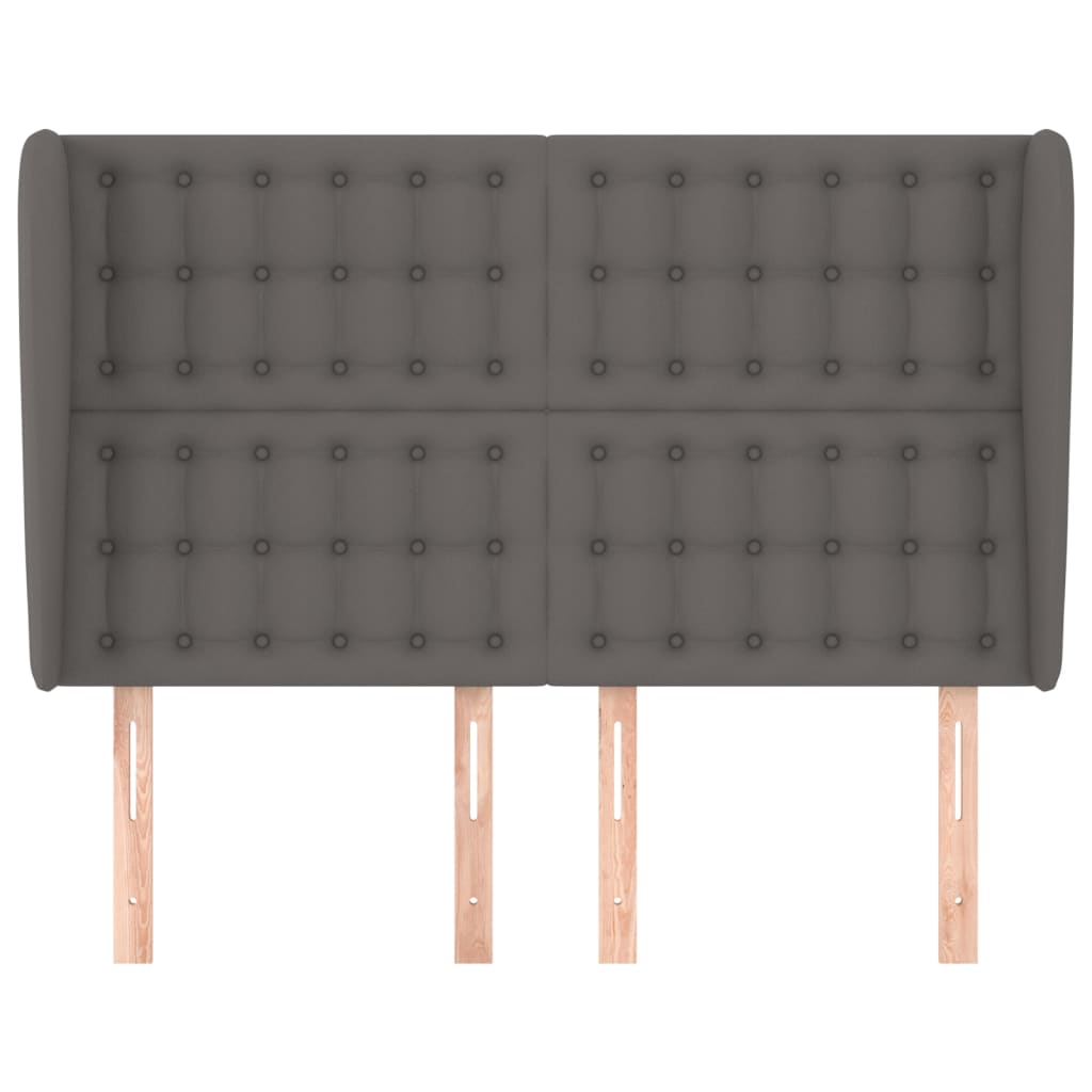 Tête de lit avec oreilles Gris 147x23x118/128 cm Similicuir - XIOS