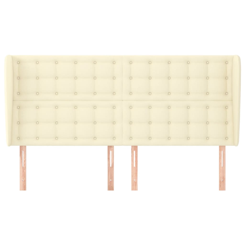 Tête de lit avec oreilles Crème 183x23x118/128 cm Similicuir - XIOS