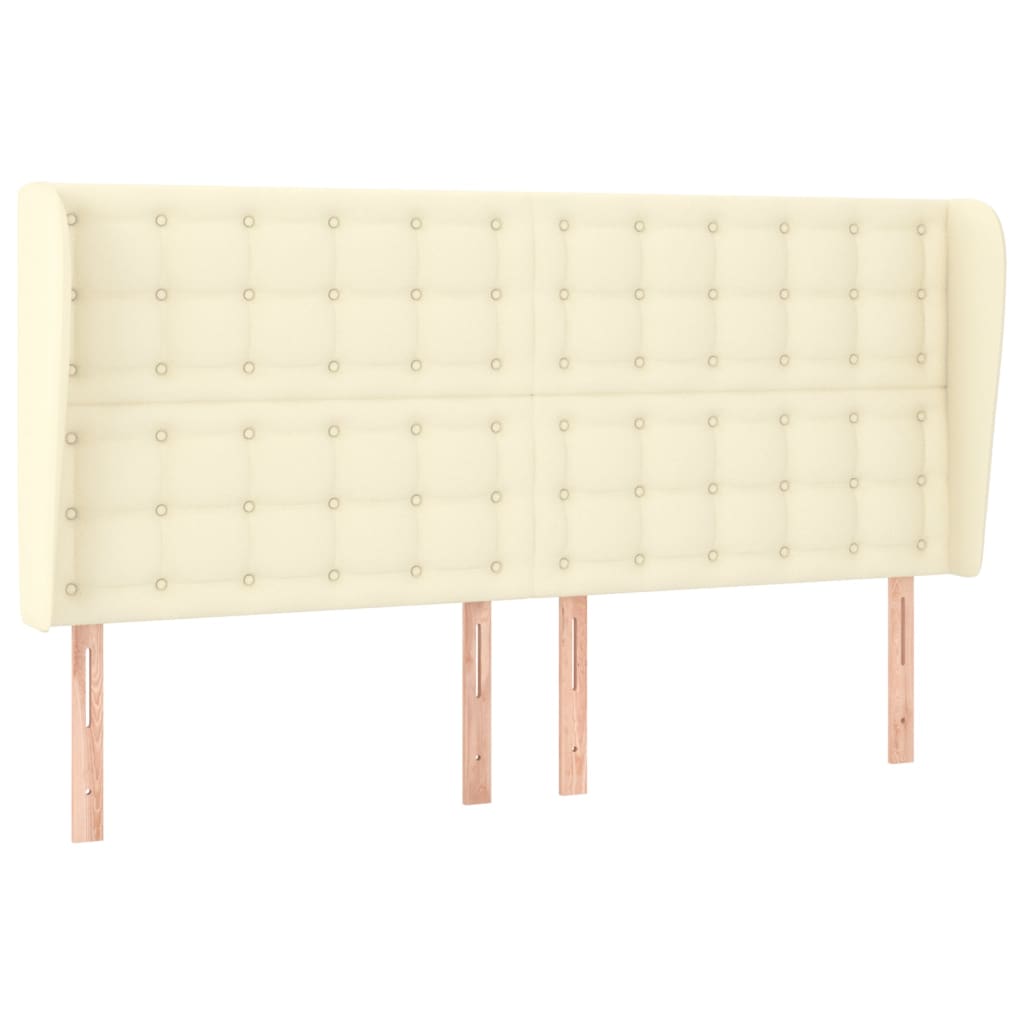 Tête de lit avec oreilles Crème 203x23x118/128 cm Similicuir - XIOS